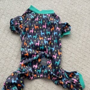 Colorful Llama print pup pajamas nwot small